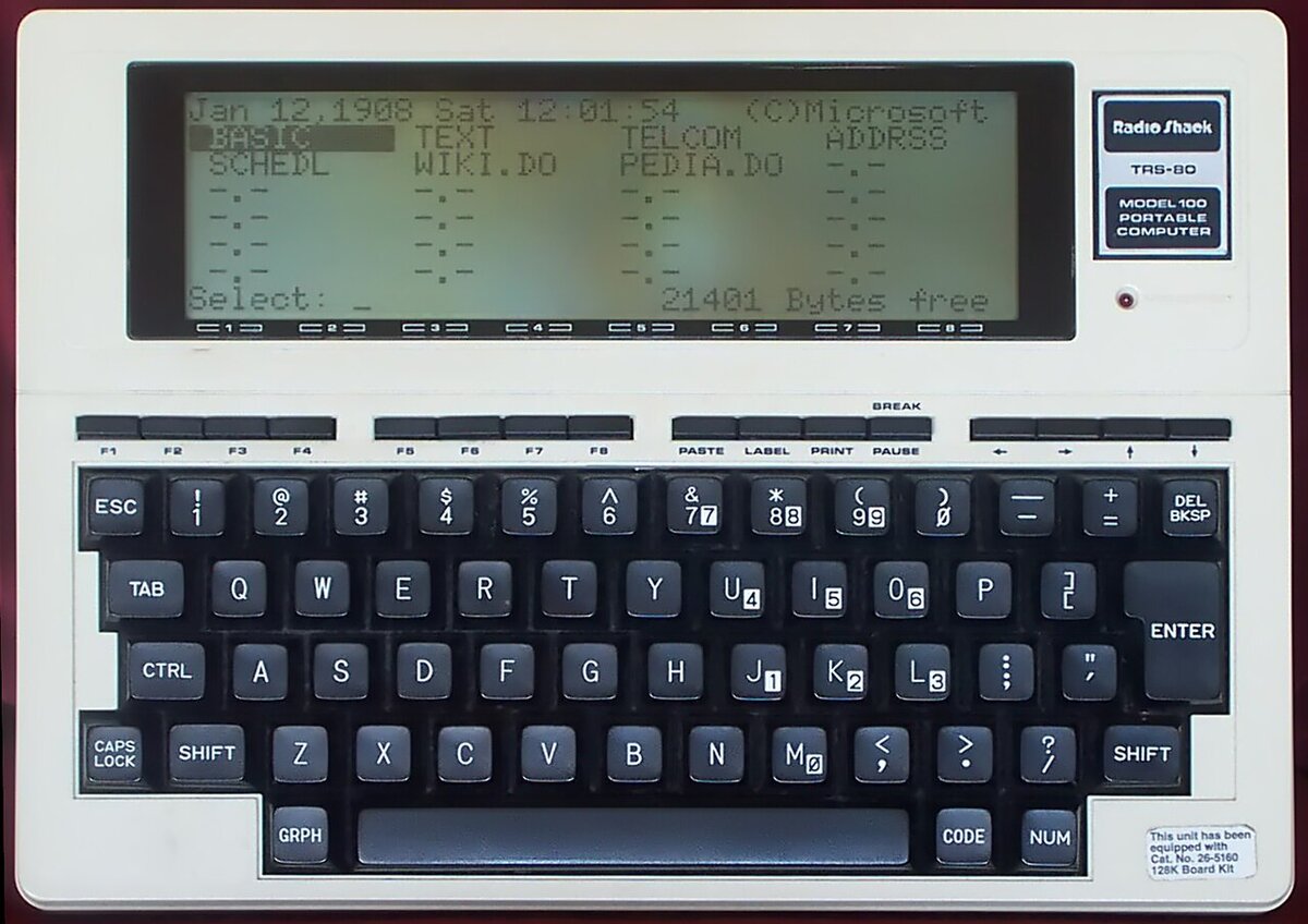 Radioshack TRS 80 Model 100 Microcomputer